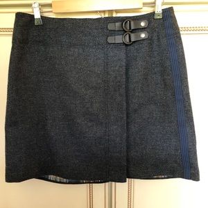 Grey tweed wrap skirt
